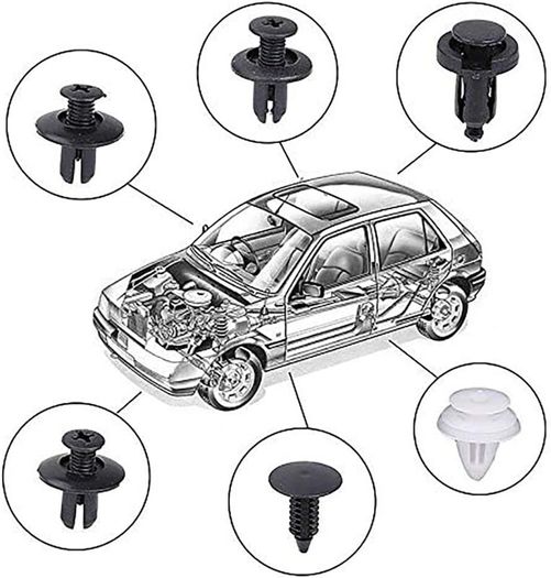 100Pcs Car Fixing Clips + 4Pcs trim removal tools