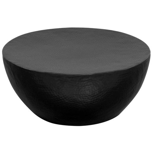 Coffee Table Hammered Aluminium 70x30 cm Black