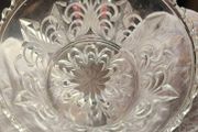 Glass Bowl and 3 Glass Candlesticks