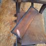 3 Antique X-Frame Oak Armchairs Image 4