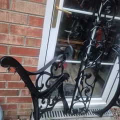 iron cast garden bench sides ends
