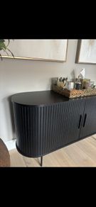 Black Sideboard -  Black Oak Tambour
