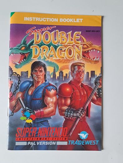 SNES Super Double Dragon - Manual only (Rare)