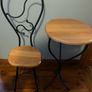 Wrought iron ornate table and chair Image 2