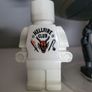 Handmade White Concrete Hellfire Club Stranger things Decorative Lego Man Image 5