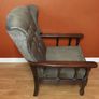 Elegant Grey Tufted Accent Armchair | High Back & Solid Wood Frame Image 4