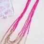 Pink & Gold Costume Necklace Image 2