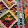 Handwoven Pakistani Kilim Rug 100% Wool, Multicolour Image 2