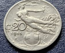 Italy 1913 R 20 Centesimi