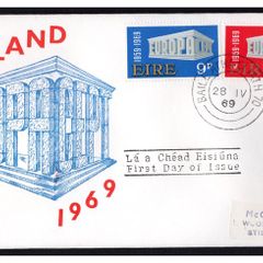 1969 Ireland Europa (CEPT) Commemorative Stamps First Day Cover (FDC)