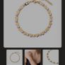 Lynott Starlight Heart Tennis Necklace in Gold Colour Image 3