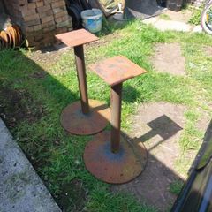 two cast iron table bases 25ins high Base diameter 17ins 25euro for both