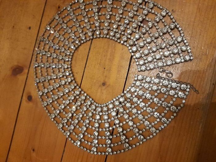 Large Crystal Collar neckpiece- Costume Jewellery