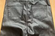 QUIZ Black Faux Leather Skinny Jeans, NEW size 6