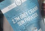 Parasol. 2.7M Crank Sun Parasol - Grey