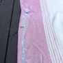 Vintage Pink and Cream Striped Wool Style Blanket Throw Large Image 3