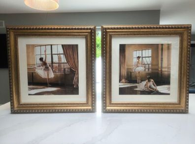 Elegant Framed Ballet Prints.Set of 2