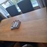 Oak dining table and chairs Image 2