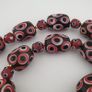 Antique Venetian Style Eyes Glass Big Beads Necklace Image 7