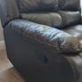 2 seater recliner brown leather Image 6