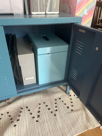 Blue metal cabinet
