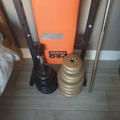 bench and weights