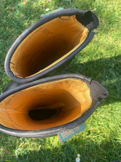 Childs horse riding helmet, boots and whip