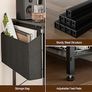 120x80 cm L Shaped Gaming Desk with Reversible Storage Shelves, Computer Desk Home Office Corner Study Writing Table with Hutch, Study, Black Image 5