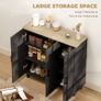 Sideboard Buffet Cabinet with 3 Doors and Adjustable Shelves Image 3