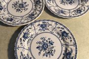Set Of  3 Plate 9 Inches Indies Made In England By Johnson Bros A Genuine Hand Engraving Detergent And Acid Resisting Dish Washer Safe Ironstone