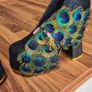 Irregular Choice Peacock Shoes Size US 5.5/ 3.5 UK/Ireland Image 2