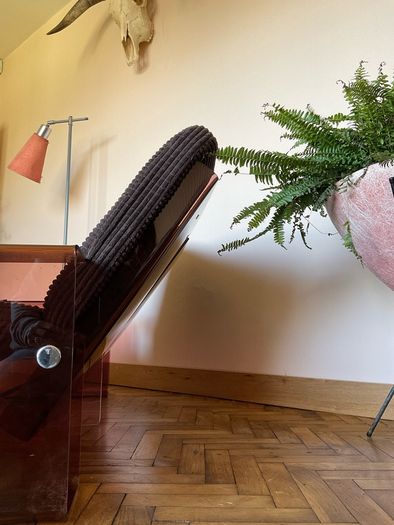 Mid century pink Perspex 2 seater love seat