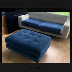 Navy footstool