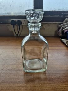 Vintage Unique Glass Decanter/ Carafe