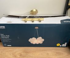 Woodie's Glass Cloud Pendant Satin Brass