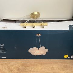 Woodie's Glass Cloud Pendant Satin Brass