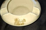 Beautiful Old Heinrich Germany Porcelain Ashtray featuring the Asbach Uralt Advertising Brandy, Postage Available