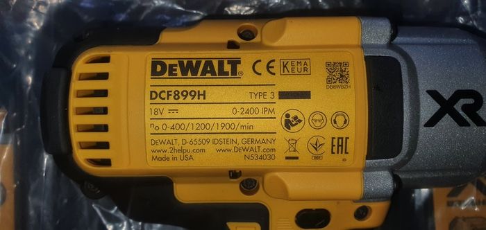 DeWalt 18V XR Brushless 1/2 Impact Wrench Bare Unit