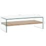 Coffee Table Clear 98x45x31 cm Tempered Glass Image 9