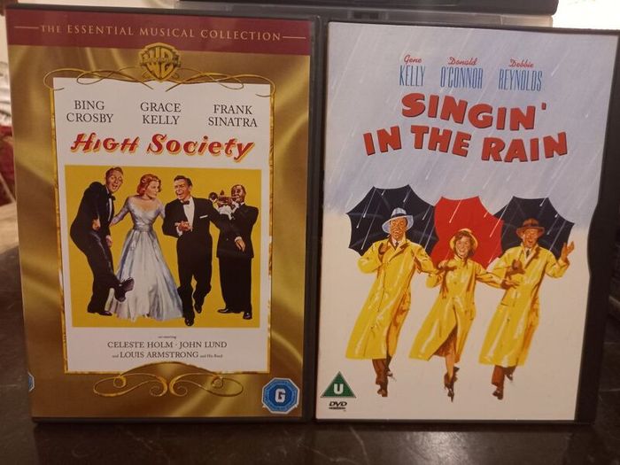 High Society + Singin' in the Rain Dvd bundle classic musicals Frank Sinatra Gene Kelly
