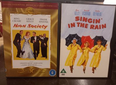 High Society + Singin' in the Rain Dvd bundle classic musicals Frank Sinatra Gene Kelly