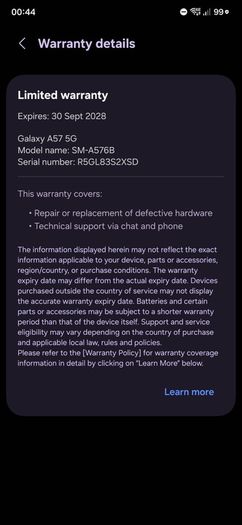 Samsung A57 5G / 256GB / Irish
