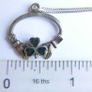 Vintage Sterling Silver 925 Claddagh Hands Heart Pendant and Chain length 16" - 3g Image 10