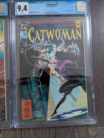 Catwoman Issue 7 and 21 CGC 9.8 Graded Comic Books Batman knightfall knightquest Balent DC