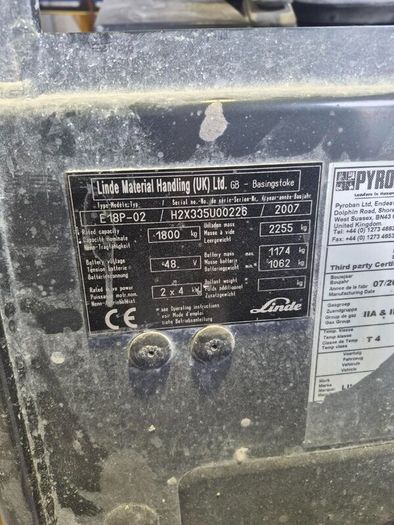 Linde E18 ATEX Forklift - Open to Offers