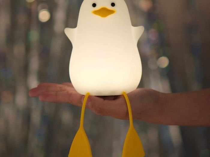 Cute Duck Night Light, Gifts for Women Teen Girls Baby,Night Lights for Kids Bedroom, Cute Christmas Seagull Chick Silicone Nightlights