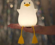 Cute Duck Night Light, Gifts for Women Teen Girls Baby,Night Lights for Kids Bedroom, Cute Christmas Seagull Chick Silicone Nightlights