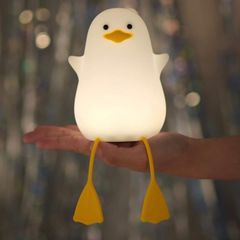 Cute Duck Night Light, Gifts for Women Teen Girls Baby,Night Lights for Kids Bedroom, Cute Christmas Seagull Chick Silicone Nightlights