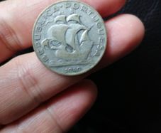 1940 Portugal Silver 5 Escudos Coin