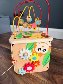 Wooden Activity Cube